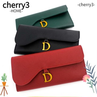 Cherry3 กระเป๋าใส่เหรียญ หนัง PU ขนาดใหญ่ จุของได้เยอะ แฟชั่นสําหรับผู้หญิง