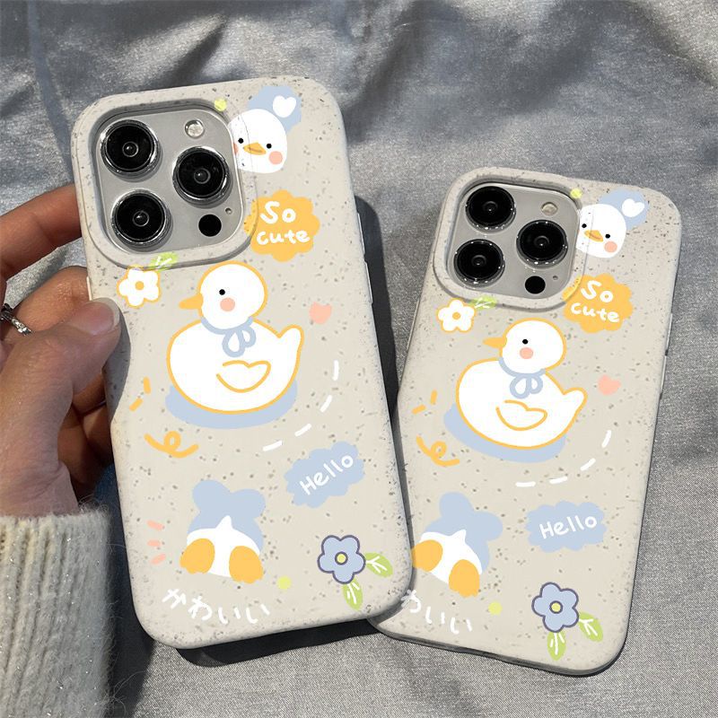 เคสโทรศัพท์มือถือ-ลายการ์ตูนเป็ด-ข้าวสาลี-สําหรับ-iphone15-pro-14promax-13-12-11-promax-7-8plus