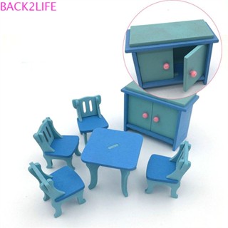 Back2life เฟอร์นิเจอร์ไม้ 1:12 สําหรับตกแต่งบ้านตุ๊กตา ห้องนอน ร้านอาหาร