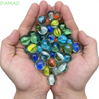 Damao ของเล่นหินอ่อนแก้ว สําหรับตกแต่งบ้าน|ลูกบอลเด้ง สีสันสดใส ขนาด 14 มม. สําหรับเล่นเกมวิ่ง