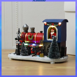 [Flameer2] ฟิกเกอร์รถไฟ LED รูปซานตาคลอส ขนาด 22 ซม. X9 ซม. X14 ซม. หลากสี สําหรับตกแต่งคริสต์มาส
