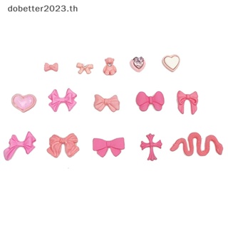 [DB] [พร้อมส่ง] โบว์ 3D สีครีม สีชมพู สําหรับตกแต่งเล็บ DIY 10 ชิ้น ต่อชุด [พร้อมส่ง]
