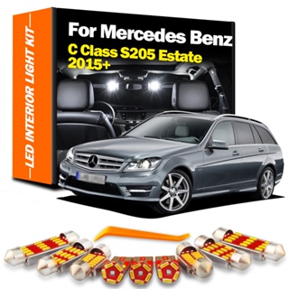 ชุดกล่องไฟ LED ติดกระจกมองข้าง ภายในรถยนต์ สําหรับ Mercedes Benz C Class S205 Estate 2015+ Canbus 6 ชิ้น