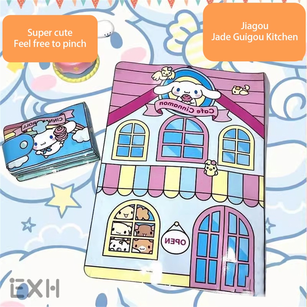 diy-quiet-book-sanrio-play-house-การศึกษา-handmade-คริสต์มาส-kuromi-decompression-หนังสือของเล่นสำหรับของขวัญเด็ก-fe