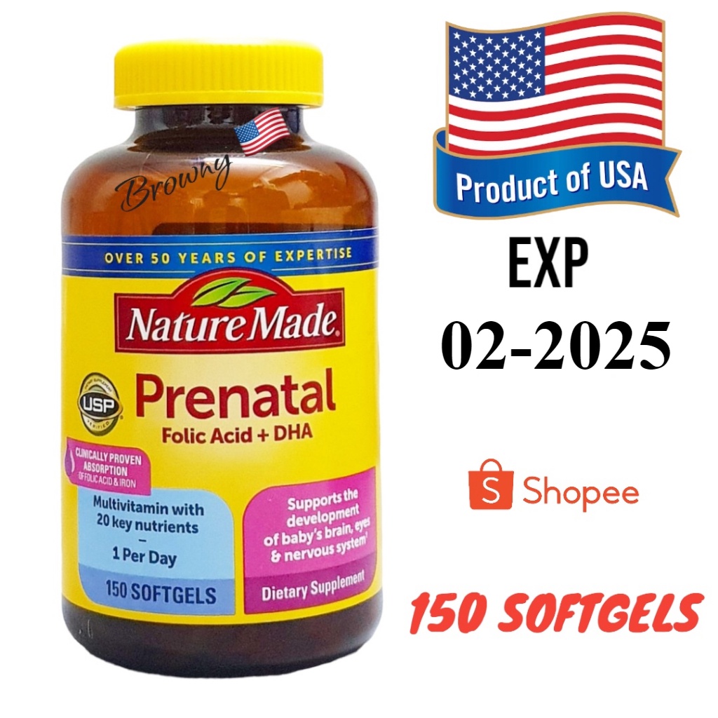 Nature Made Prenatal with Folic Acid + DHA Softgels 150 Softgels