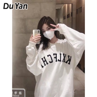 Du Yan เสื้อกันหนาว แบบหนา ทรงหลวม สไตล์อินเทรนด์ สําหรับทุกเพศ ทุกวัย