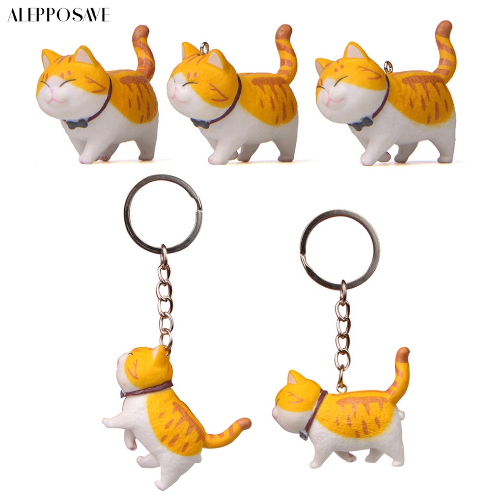พวงกุญแจ-จี้การ์ตูนแมวอ้วนน่ารัก-ขนาดเล็ก-สําหรับแขวนกระเป๋า