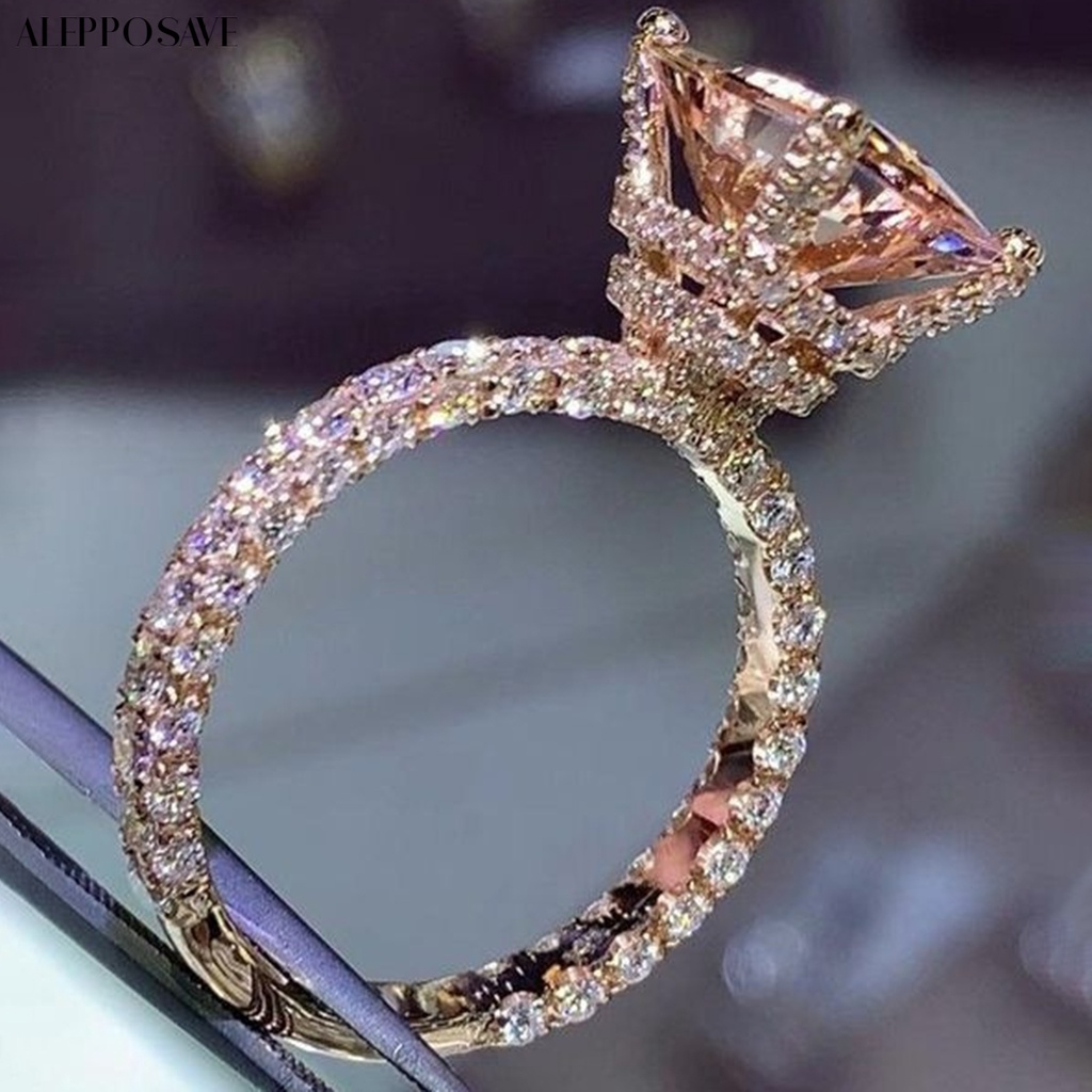 แหวน-ประดับเพทาย-ทรงสี่เหลี่ยม-ขนาดใหญ่-สวยหรู-แฟชั่นสําหรับผู้หญิง-งานแต่งงาน