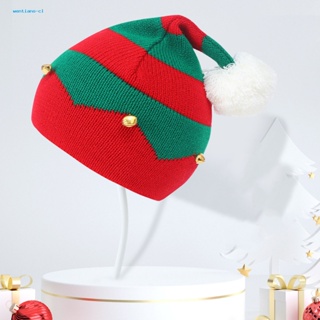 Wentians หมวกบีนนี่ ผ้าวูลถักโครเชต์ ลายคริสต์มาส สีแดง และสีเขียว แฟชั่นฤดูใบไม้ร่วง และฤดูหนาว สําหรับแม่ และลูก