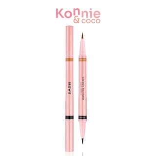 Browit Duo Brow Eyeliner #01 Light Coffee บราวอิท ดินสอเขียนคิ้วและอายไลเนอร์ในแท่งเดียว.