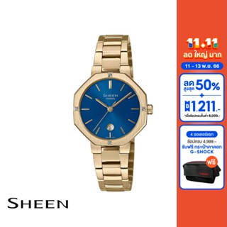 CASIO นาฬิกาข้อมือผู้หญิง SHE-4543G-2AUDF สีน้ำเงิน