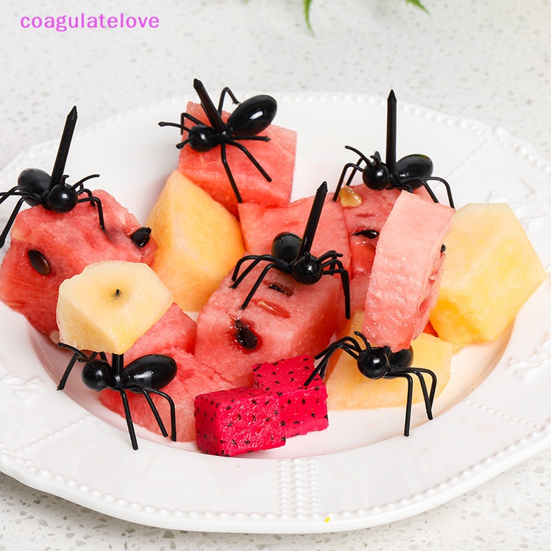 coagulatelove-ส้อมจิ้มผลไม้-มด-ขนมเค้ก-ขนมหวาน-สําหรับตกแต่งบ้าน-ห้องครัว-ปาร์ตี้-12-ชิ้น-ขายดี