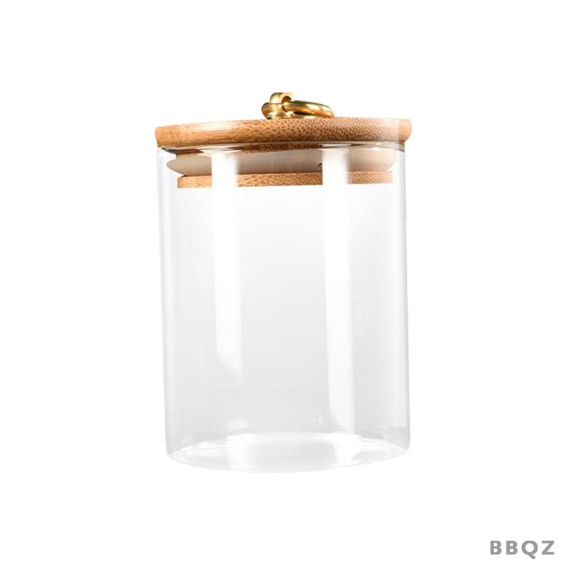 bbqz01-ขวดโหลแก้วเปล่า-ฝาไม้ใส-ขนาดเล็ก-อเนกประสงค์-สําหรับใส่เครื่องปรุง-ถั่ว-น้ําตาล