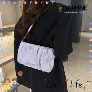 Daphne กระเป๋าสะพายไหล่ หนัง PU ทรงโท้ท ขนาดใหญ่ จุของได้เยอะ สีพื้น แบบเรียบง่าย สําหรับผู้หญิง