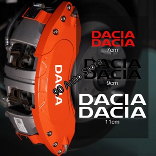 6 ชิ้น สําหรับ Dacia Logan Dokker Duster Sandero Car Emblem Tire Caliper Cover Stick Decals Auto Badge Body Refitting Film Sickers Decoration