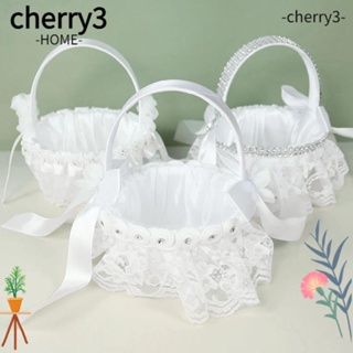 Cherry3 ตะกร้าใส่ดอกไม้ สําหรับตกแต่งโต๊ะงานแต่งงาน พิธีแต่งงาน 2 ชิ้น