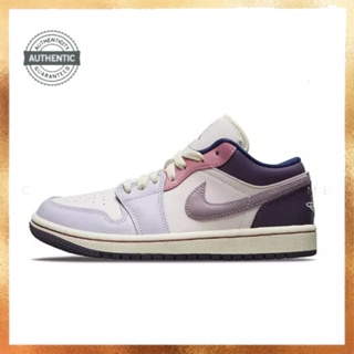 (พร้อมส่ง ของแท้100%)Air Jordan 1 Low Pink Purple（DZ2768-651） รองเท้ากีฬาสตรี