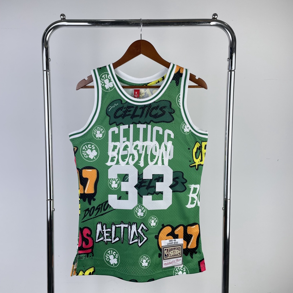 mn-เสื้อกีฬาบาสเก็ตบอล-ลายทีม-boston-celtics-no-5garnett-สไตล์วินเทจ-33bird-เสื้อเชิ้ต-สําหรับผู้ชาย