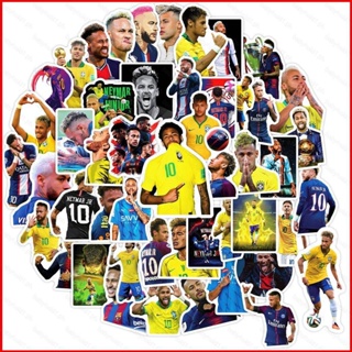 Fash สติกเกอร์ ลายฟุตบอล Neymar กันน้ํา สําหรับติดตกแต่งแล็ปท็อป สเก็ตบอร์ด 50 ชิ้น ต่อชุด