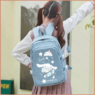 23 Sanrio Kuromi Cinnamon Pochacco กระเป๋าเป้สะพายหลัง กระเป๋านักเรียน อเนกประสงค์ ความจุขนาดใหญ่ สําหรับผู้หญิง