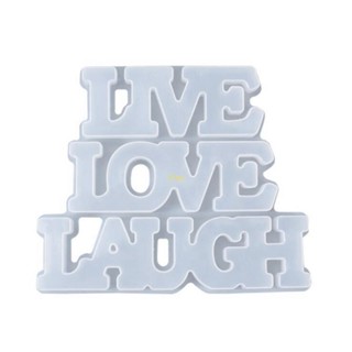 Flgo แม่พิมพ์เรซิ่น อีพ็อกซี่ รูป LIVE LOVE LAUGH สําหรับตกแต่งบ้าน DIY