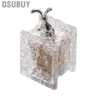 Dsubuy Cotton Swab Case  Wavy Design Holder Multifunctional Acrylic Easy To Maintain for Bathroom Living Room