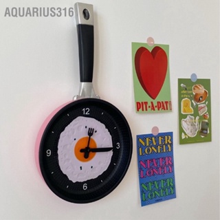  Aquarius316 นาฬิกาแขวน ABS ทอดไข่กระทะรูปร่างเงียบแบตเตอรี่ดำเนินการนาฬิกาสำหรับห้องนอนห้องนั่งเล่นห้องครัว
