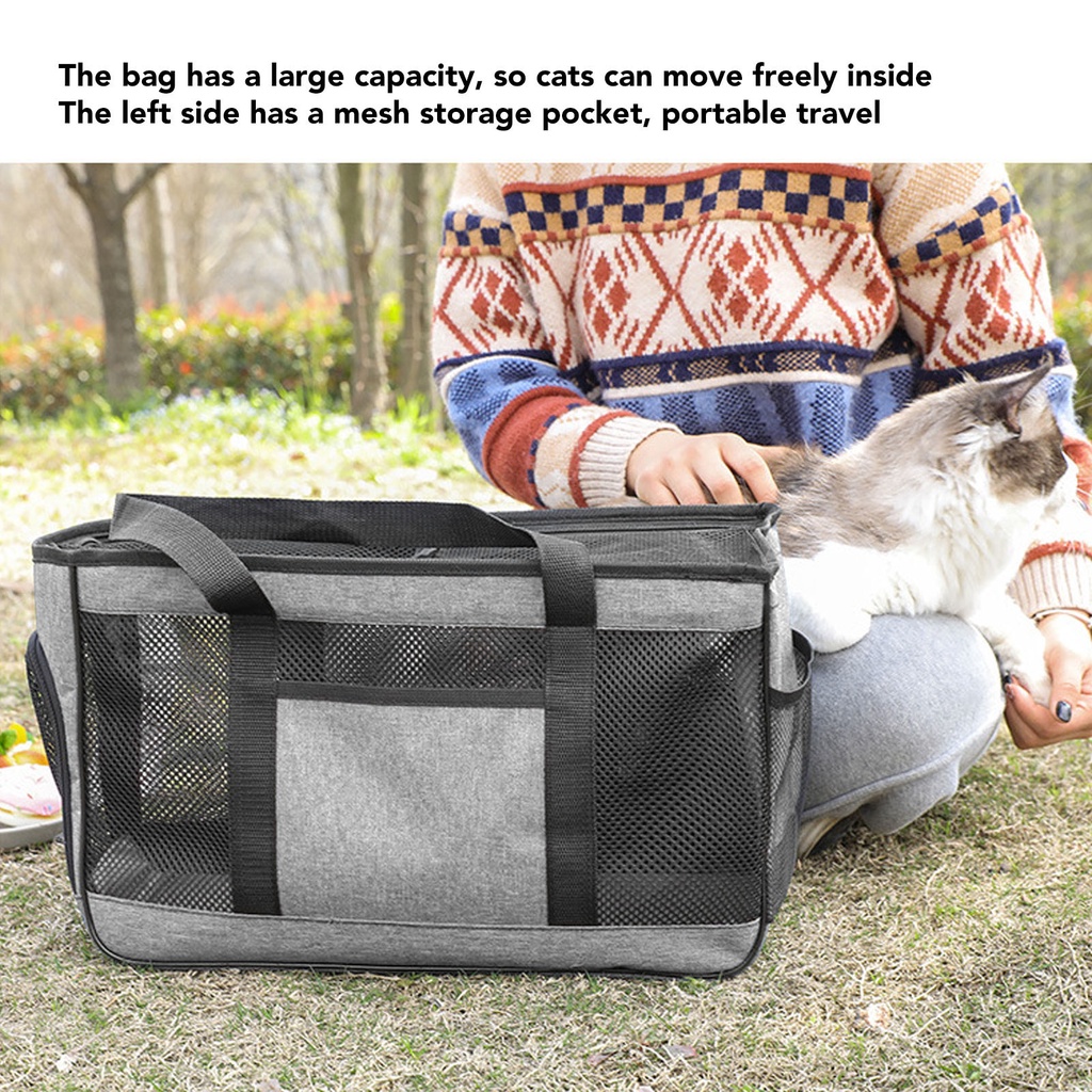 pp-cat-carrier-bag-breathable-space-pet-travel-with-handle-and-zipper-for-outdoor-สีเทา