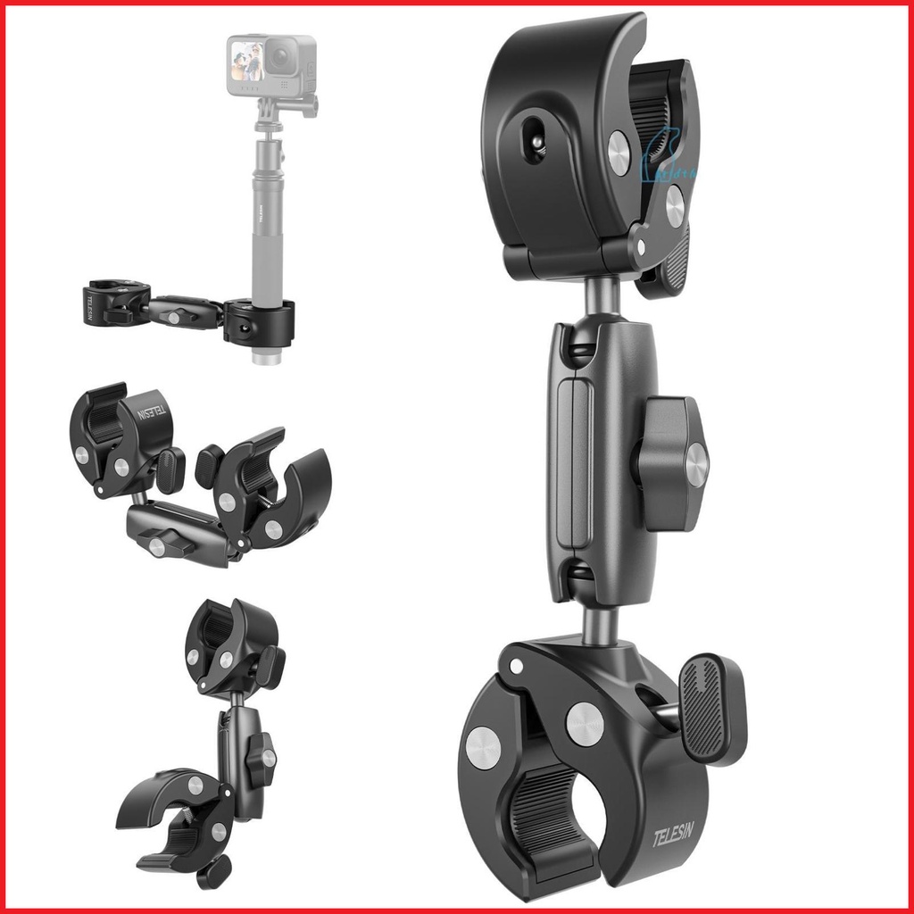 TELESIN Camera Mounts Clamp Mount with Rubber Pads for Stable Mounting ...