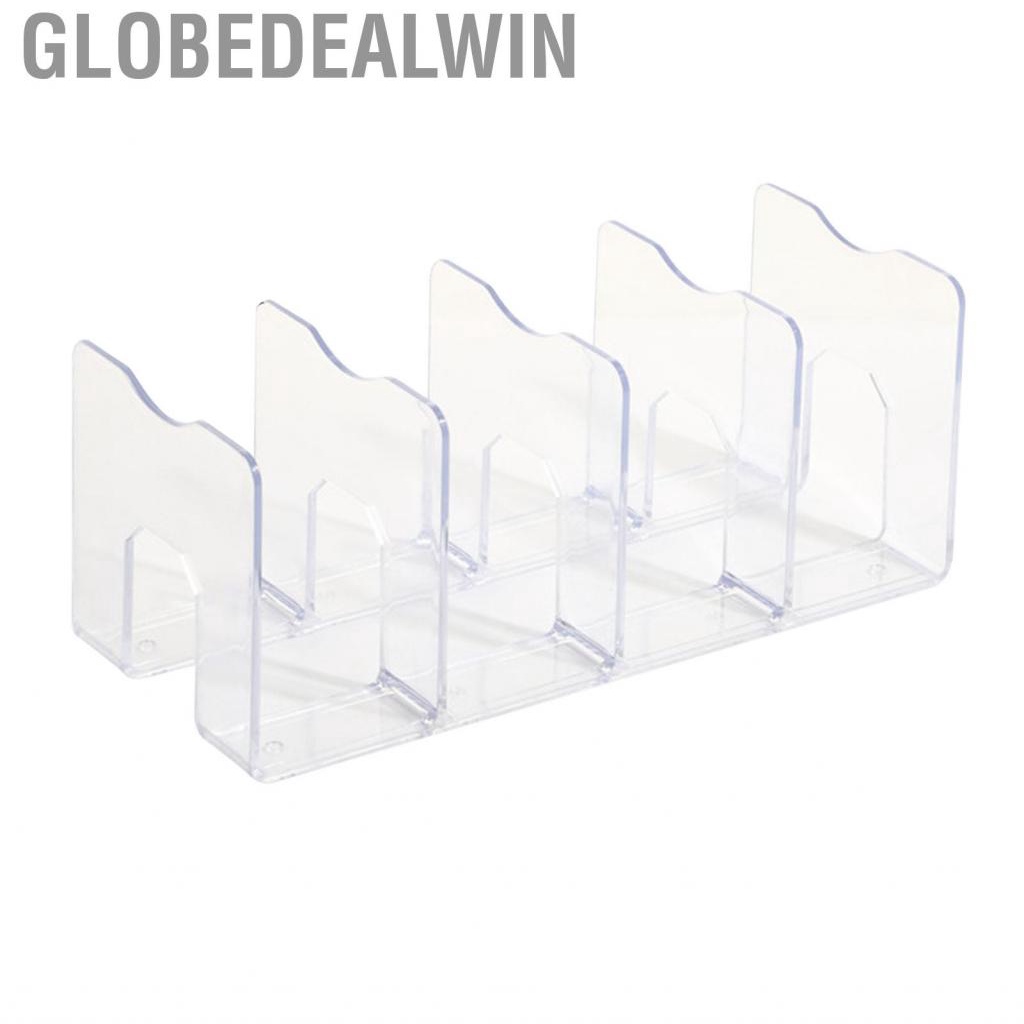 Globedealwin Desktop Bookshelf Minimalism Style Acrylic Desk Organizer