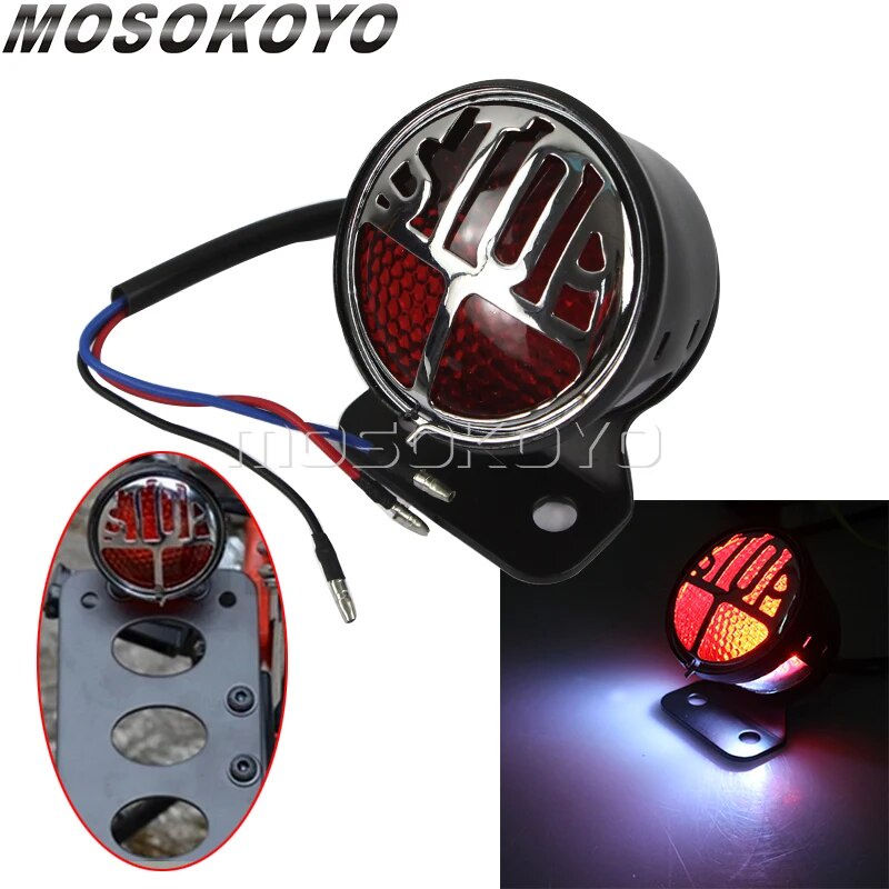 Luce Posteriore Per Moto QL06381 - LED Fumo, Per Cafe Racer, Bobber, Chopper - Foto 6
