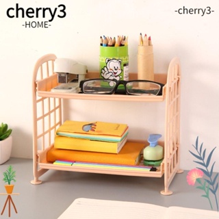 Cherry3 ชั้นวางเครื่องสําอาง แบบพลาสติก สองชั้น 7 สี 2 ชั้น แบบพกพา สําหรับห้องน้ํา
