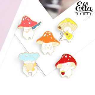 Ellastore123 เข็มกลัด รูปการ์ตูนเห็ดน่ารัก เครื่องประดับ สําหรับนักเรียน