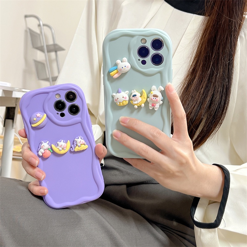 เคสโทรศัพท์มือถือ-ลายยูนิคอร์น-ดาวเคราะห์-สีครีม-สําหรับ-samsung-s21-s22-s23-plus-ultar