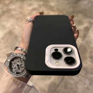 เคสซิลิโคน iPhone เคสไอโฟน11 black Solid color Silicone cases for iPhone14promax iPhone 11 11promax cover 13promax 12promax caseiPhone13 xsmax xr xs 12 12Pro cases