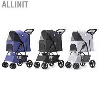 Allinit Pet Stroller Lightweight Foldable Ventilate Oxford Portable Small Dog for Dogs Cats