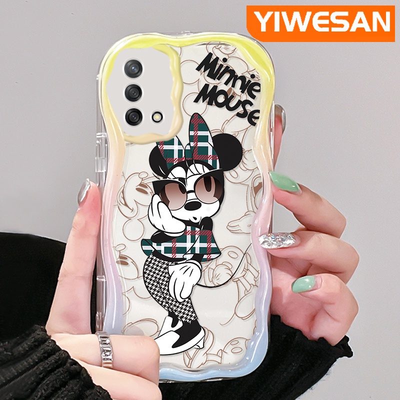 เคสโทรศัพท์มือถือ-ซิลิโคนใส-กันกระแทก-ลายการ์ตูนมินนี่-เวฟบอร์เดอร์-สีครีม-สําหรับ-oppo-a74-4g-a95-4g-f19-f19s-reno-6-lite