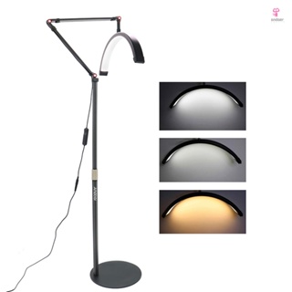 Andoer-2 HD-M2X 20W Floor LED Video Light Half-moon Shaped Fill Light with Adjustable Stand for Beauty Salon Makeup