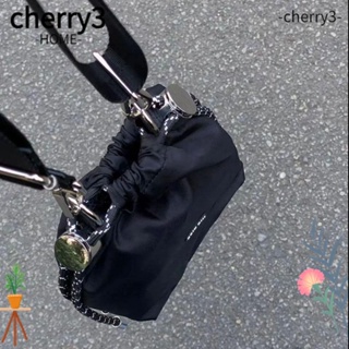 Cherry3 กระเป๋าสะพายไหล่ ทรงบักเก็ต แต่งสายโซ่คล้อง แฟชั่นสําหรับผู้หญิง