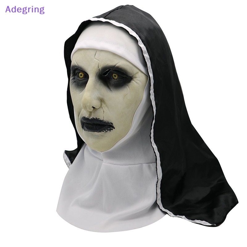 adegring-หน้ากากยาง-รูป-the-horror-scary-nun-latex-mask-w-headscarf-valak-สําหรับแต่งคอสเพลย์ฮาโลวีน