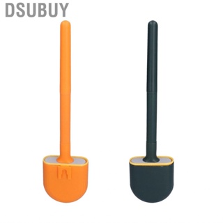 Dsubuy Silicone Toilet Brush With Holder Wall Mount Cleaning Set MF