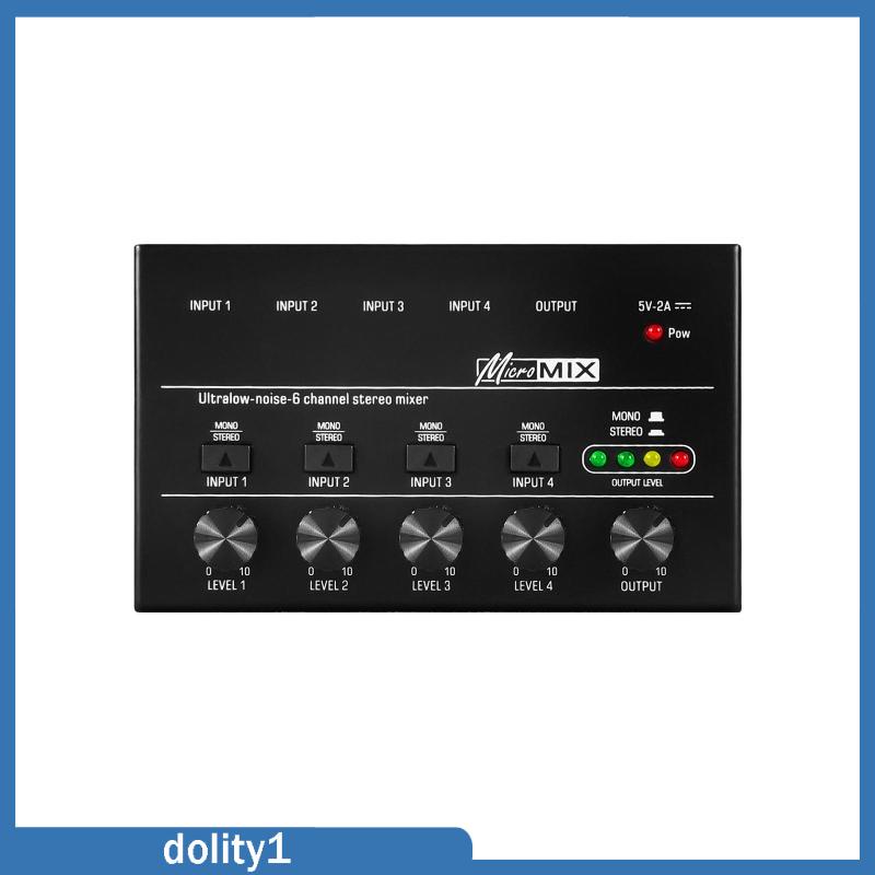 dolity1-เครื่องผสมเสียง-คอนโซลควบคุมระดับเสียง-เสียงรบกวนต่ํา-4-ช่อง-สําหรับไลฟ์สด-และสตูดิโอ