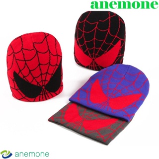 Anemone หมวกบีนนี่ ผ้ากํามะหยี่ขนนิ่ม ปักลายแมงมุม แฟชั่นสําหรับผู้ชาย และผู้หญิง