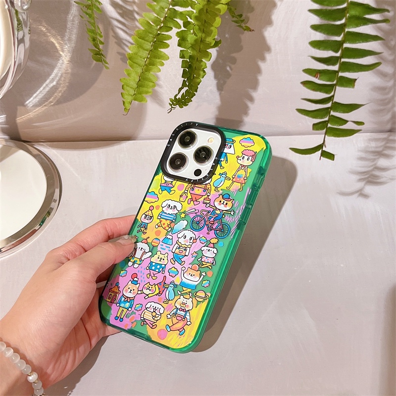 เคสโทรศัพท์มือถือ-tpu-ลายแมว-และสุนัข-สองสี-สําหรับ-apple-iphone-13-12-promax-xs-13-promax-78-plus-14-promax-7-8-15-pro-15-promax