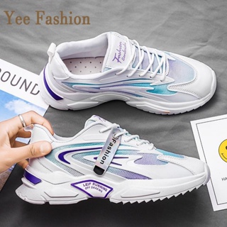 YEE Fashion รองเท้าผ้าใบผู้ชาย รองเท้าลำลองผู้ชาย  ท้าผ้าใบแฟชั่น สไตล์เกาหลี กีฬากลางแจ้ง ทำงาน ท้าลำลอง XYD2390MR4 37Z230911