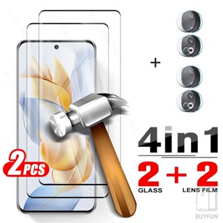 4In1 HD Tempered Glass For Huawei Honor 90 5G 6.7" NX9 REA-AN00 REA-NX9 Camera Screen Protector Film Protective Glas