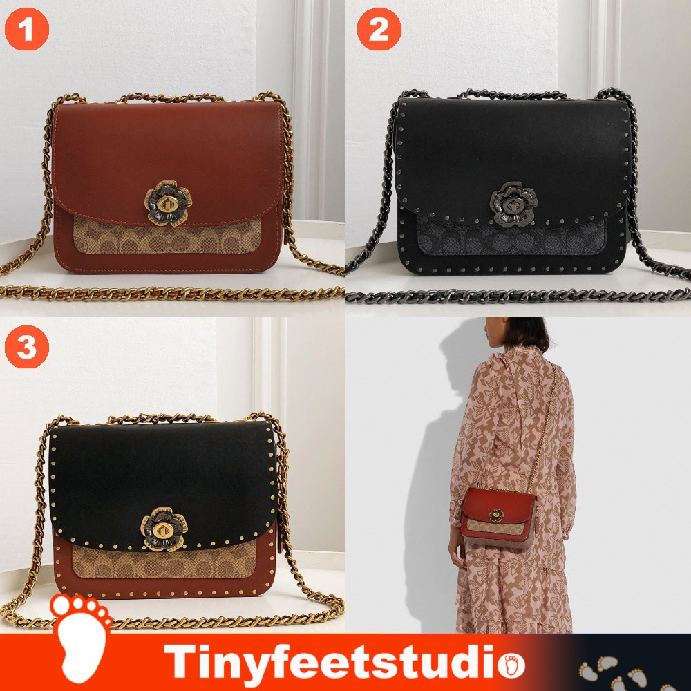 Madison Shoulder Bag in Signature Canvas Rivets Snakeskin Detail C0827 ...