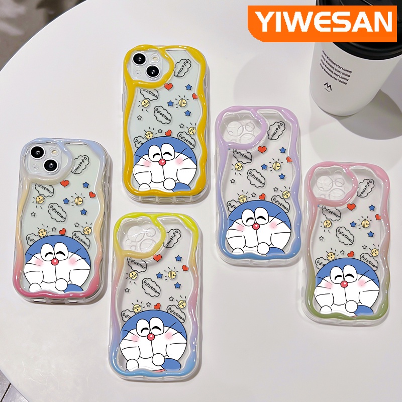 เคสโทรศัพท์มือถือ-ซิลิโคนนิ่ม-กันกระแทก-ลายการ์ตูนโดราเอมอน-สีโปร่งใส-สําหรับ-iphone-14-pro-max-14-plus-13-pro-max-13-mini