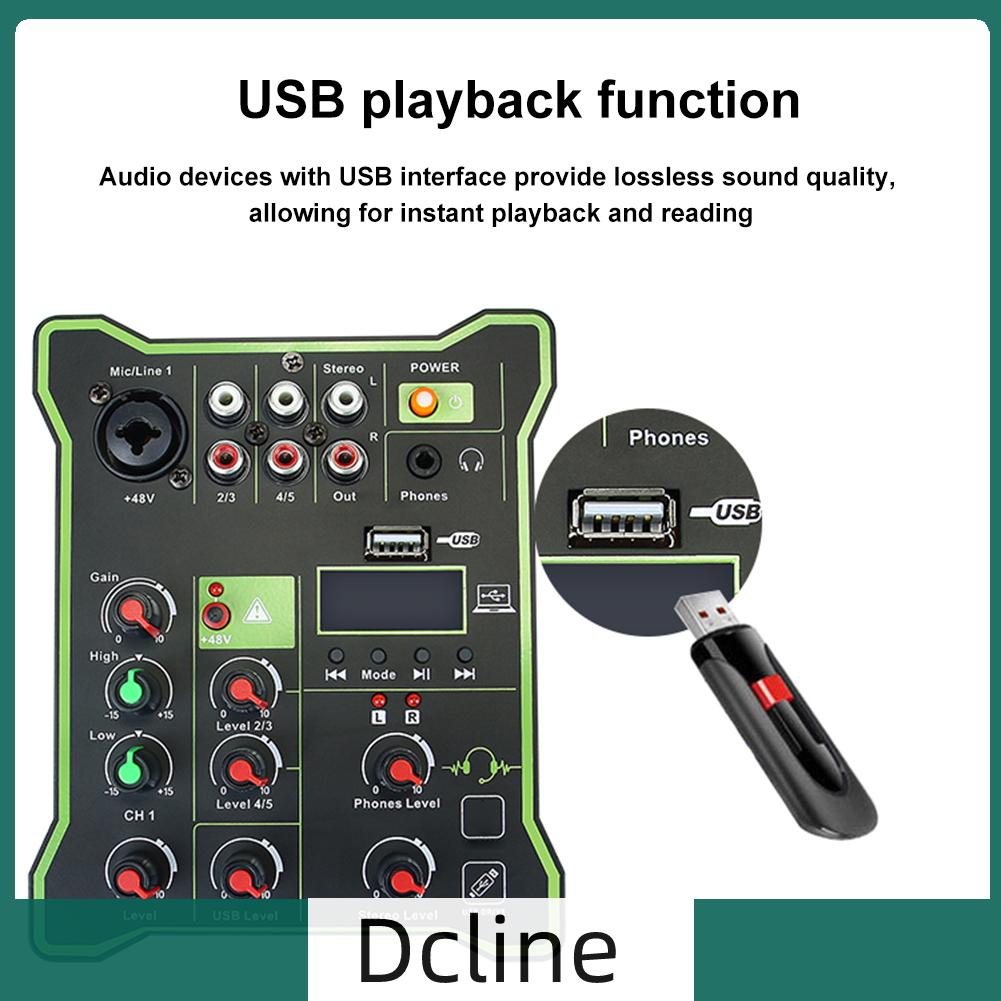 dcline-th-เครื่องผสมเอฟเฟค-dsp-usb-5-ช่องทาง-ขนาดเล็ก-สําหรับคอมพิวเตอร์