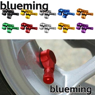 Blueming2 ฝาครอบวาล์วล้อรถจักรยานยนต์ CNC หลากสี 2 ชิ้น